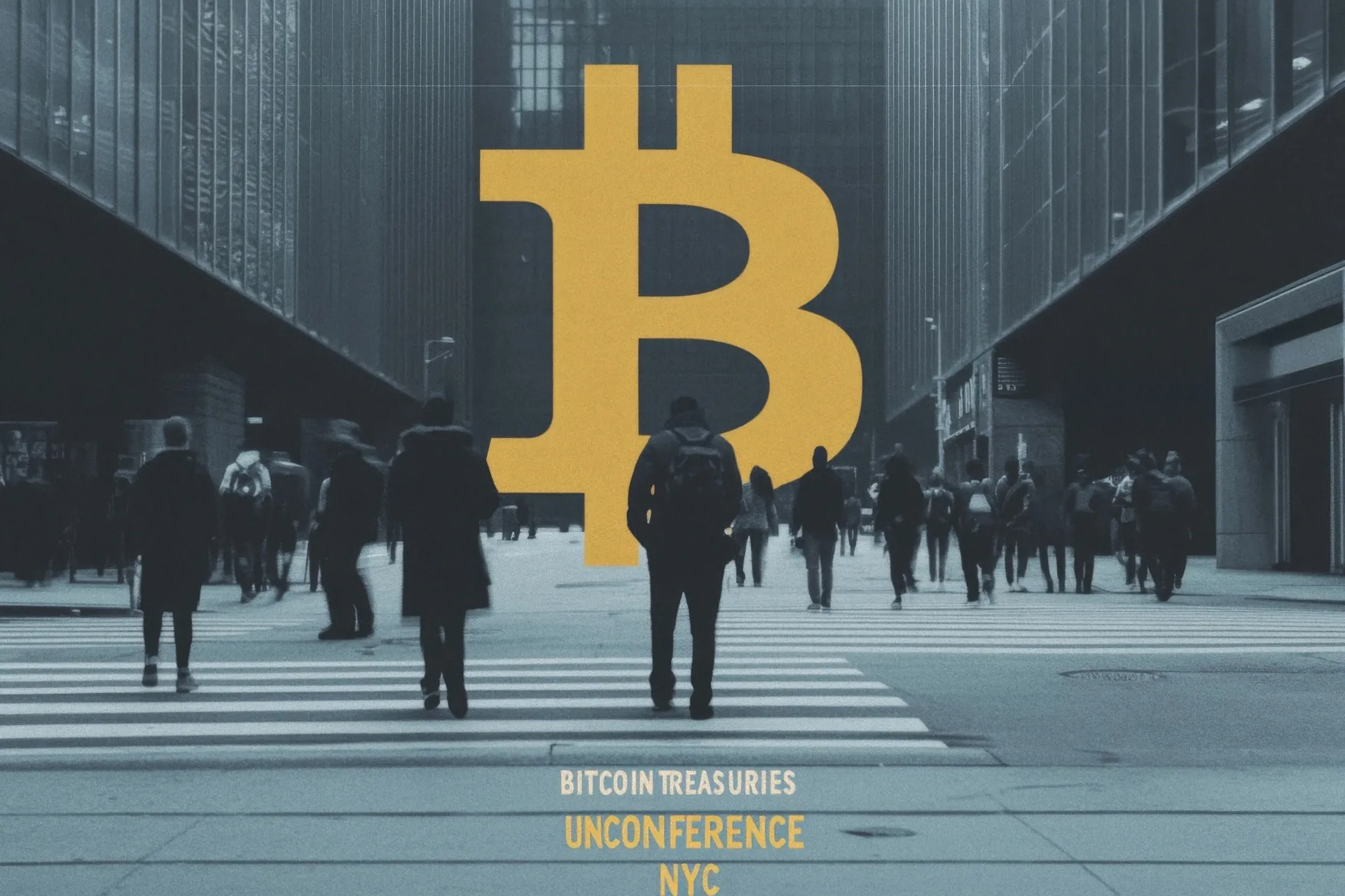 Stage and crowd at the Bitcoin Treasuries Unconference in New York